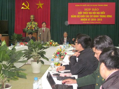 Từ 22 đến 24 12 sẽ diễn ra Đại hội đại biểu Đảng bộ Khối các cơ quan Trung ương nhiệm kỳ 2010-2015